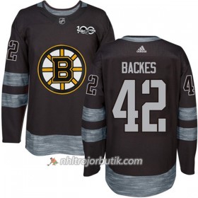 Män Ishockey Boston Bruins Tröja David Backes 42 1917-2017 100th Anniversary Adidas Svart Authentic